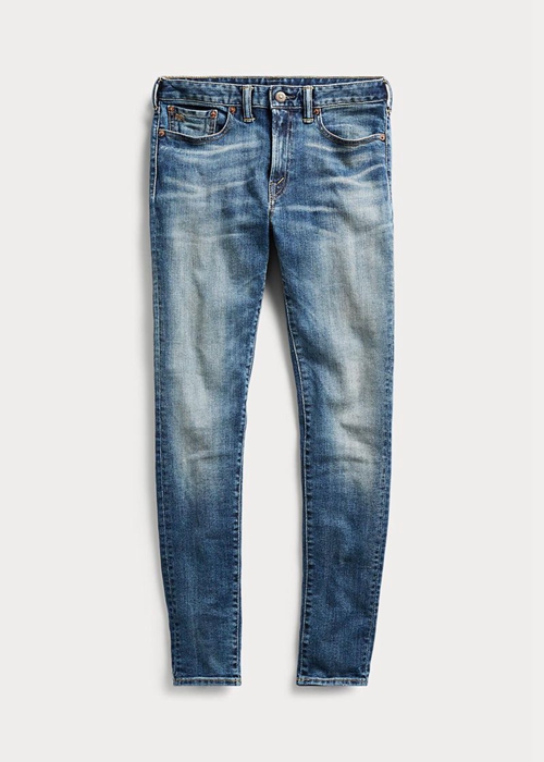 Ralph Lauren Mager Stretch Jeans Dam Blå | 690874-BCG
