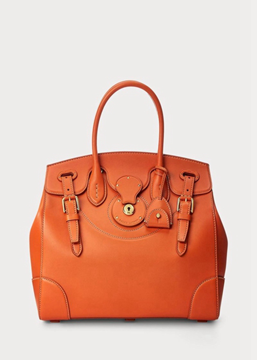 Ralph Lauren Calfskin Soft Ricky 33 Handbag Dam Orange | 310954-NKE