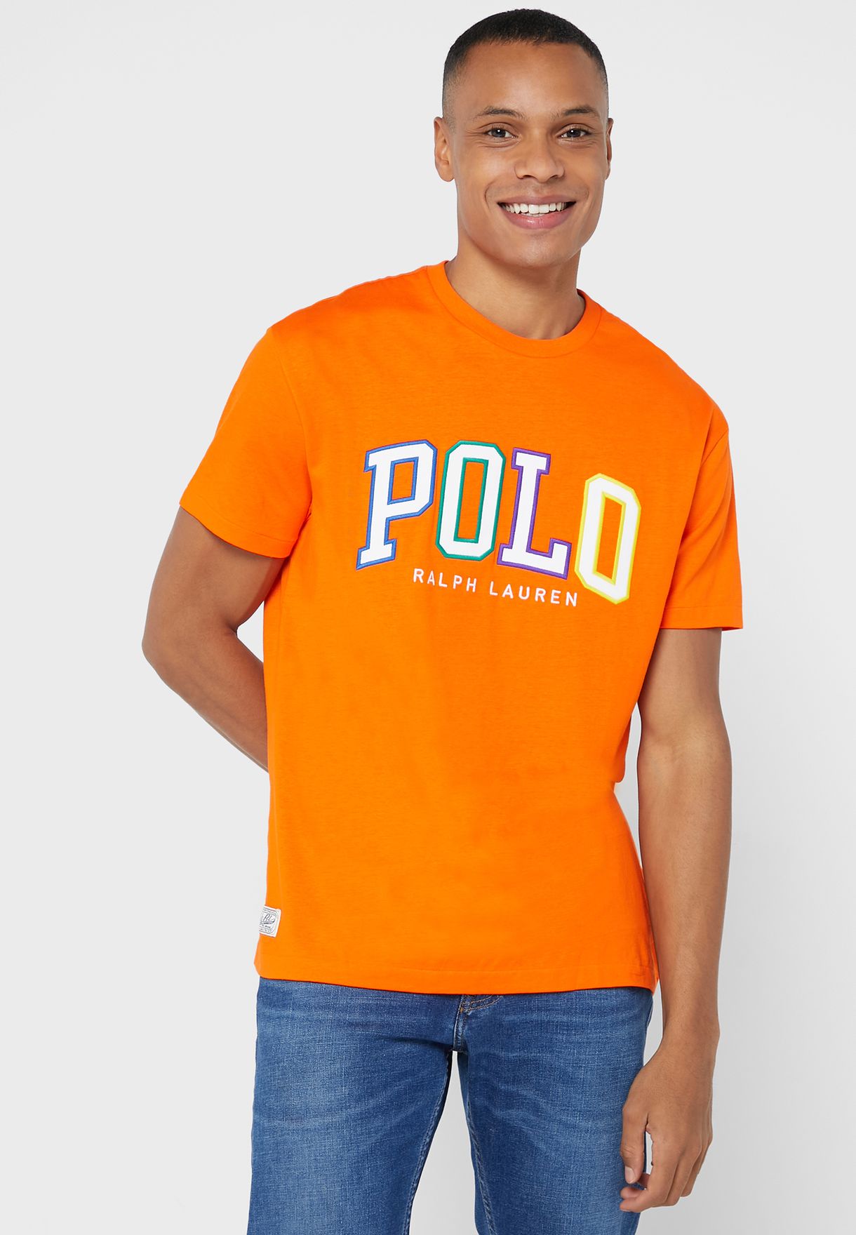 Ralph Lauren Logo Crew Neck T-shirt Herr Orange | 548903-PMT